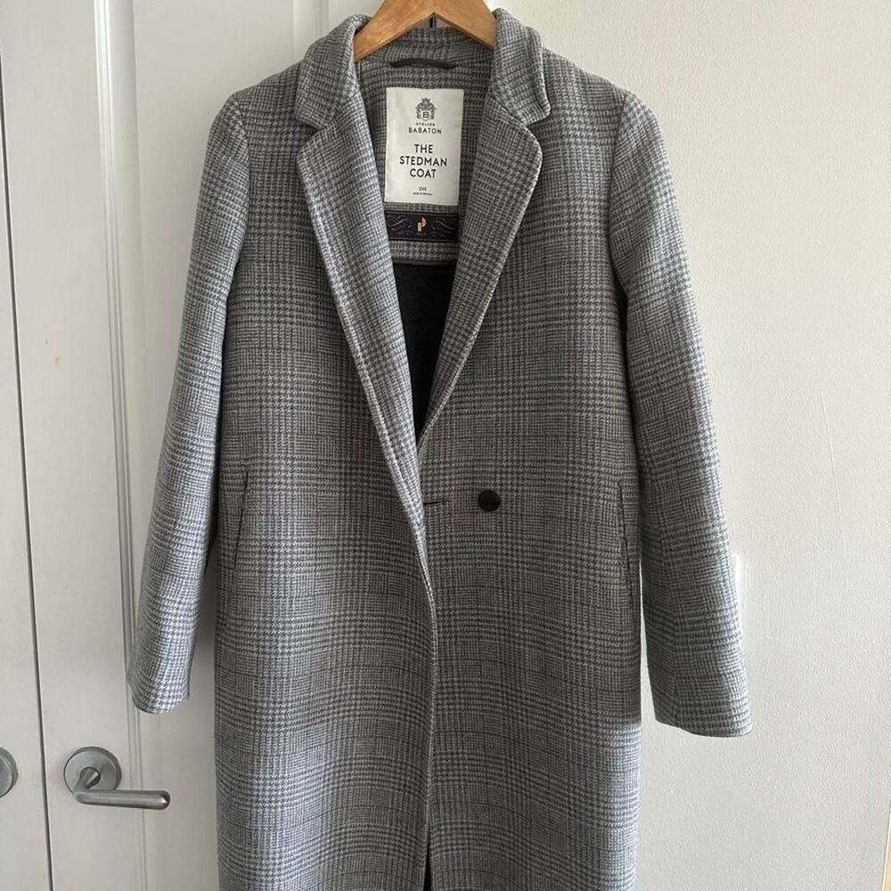 Aritzia Stedman plaid coat